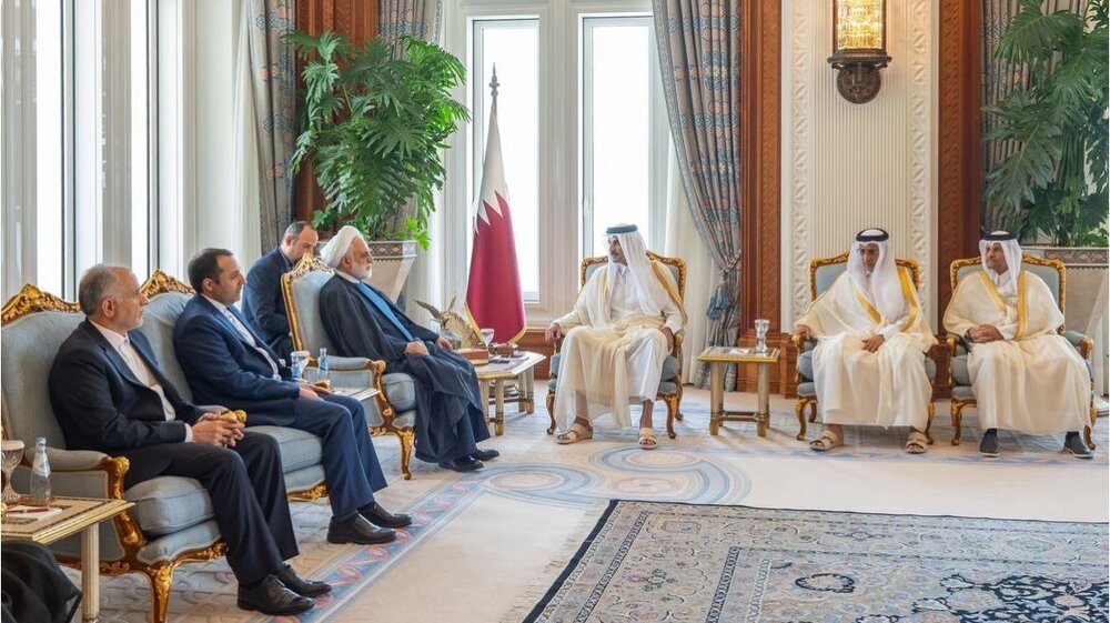دیدار رییس قوه قضاییه با امیر قطر